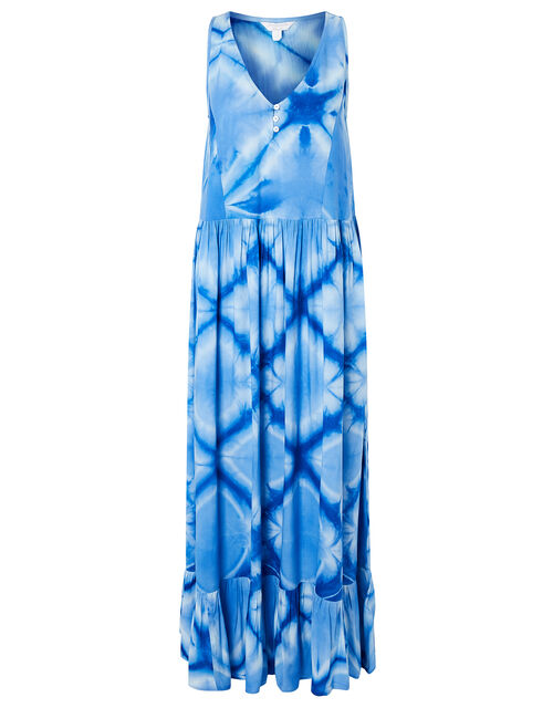 Zaria Tie Dye Maxi Dress, Blue (BLUE), large