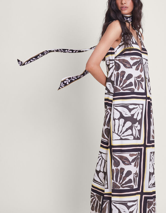 Nelinha Print Dress, Black (BLACK), large