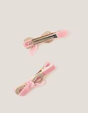 2-Pack Luxe Velvet Bow Hair Clips, , large