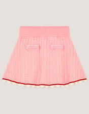 Embellished Cable Knit Skirt, Pink (PINK), large