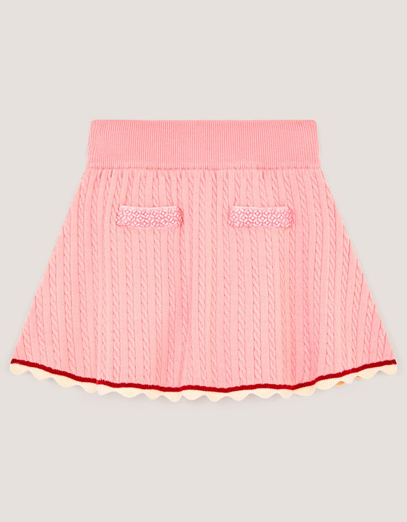 Embellished Cable Knit Skirt, Pink (PINK), large