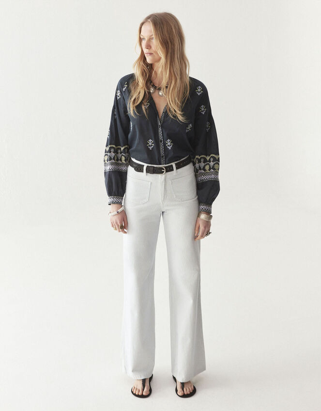 Maison Hotel Chandra Floral Blouse, Black (BLACK), large