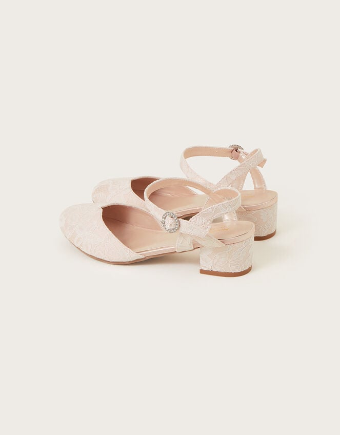 Lace Two-Part Heels, Pink (PINK), large