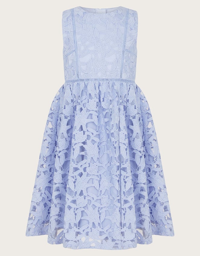 Kimberley Cutwork Lace Dress, Blue (BLUE), large