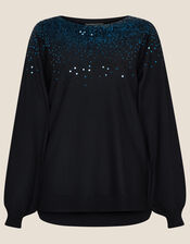 Sequin Scatter Jumper, Black (BLACK), large