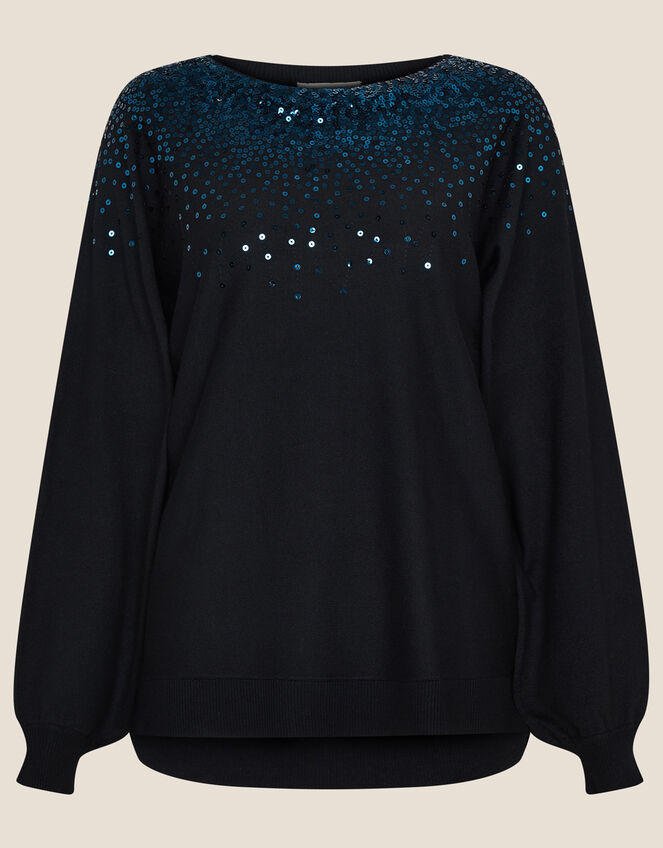Sequin Scatter Jumper, Black (BLACK), large
