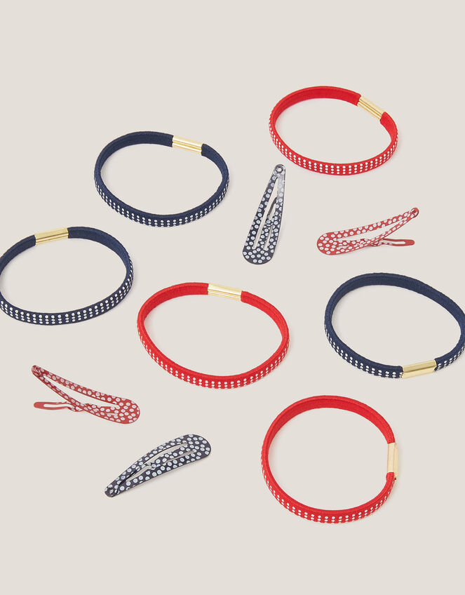 10-Pack Polka Dot School Hair Accessories, , large