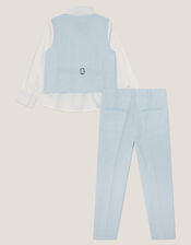 4-Piece Suit Set with Bow, Blue (BLUE), large