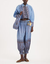 Antik Batik Johri Paisley Sarouel Trousers, Blue (BLUE), large