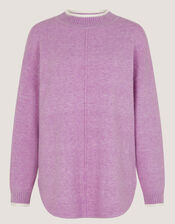 Tori Oversized Tipped Jumper, Purple (LILAC), large