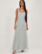 Eugiene Embroidered Maxi Dress, Green (SAGE), large