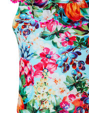 Berrie Printed Tankini with Recycled Fabric, Blue (TURQUOISE), large