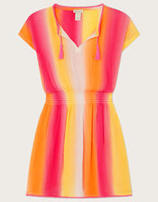 Colourblock Kaftan Dress	, Yellow (YELLOW), large