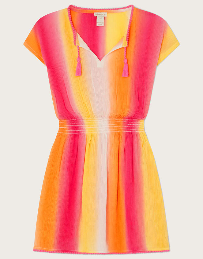 Colourblock Kaftan Dress	, Yellow (YELLOW), large