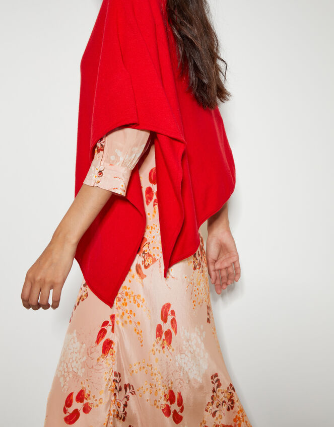 Carly Poncho, Red (RED), large