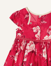 Newborn Floral and Briefs Dress, Red (RED), large