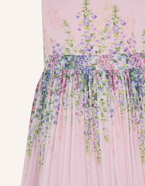 Baby Floral Print Chiffon Dress, Pink (PINK), large