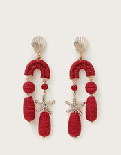 Woven Shell Drop Earrings, , large