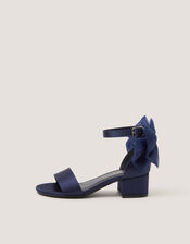 Two-Part Bow Heels, Blue (NAVY), large