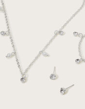Diamante Drop Jewellery Set, , large