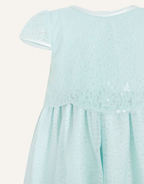 Baby Betsy Scallop Sequin Dress, Green (MINT), large