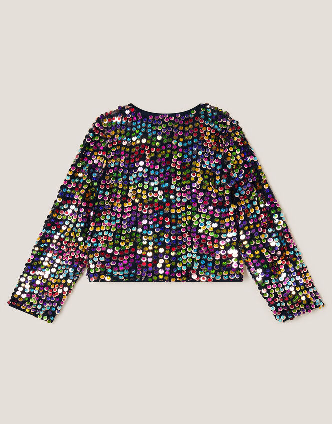 Rainbow Sequin Bow Cardigan, Multi (MULTI), large