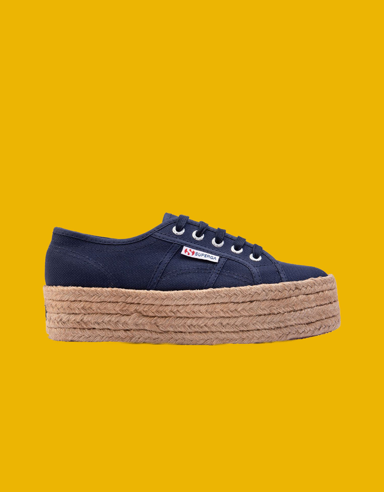 Superga 2790 Cotrope Espadrille Flatforms Blue