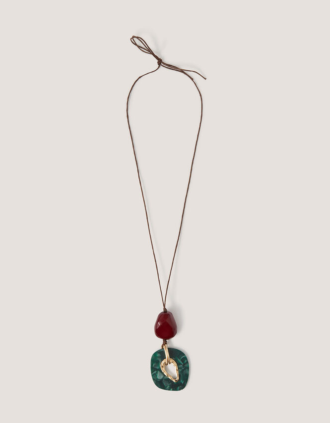 Organic Pendant Cord Necklace, , large