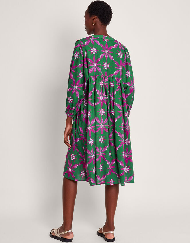 La Galeria Elefante Smock Dress, Green (GREEN), large