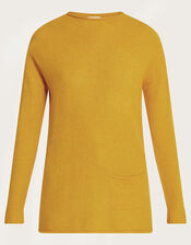 Pia Pocket Jumper, Yellow (OCHRE), large