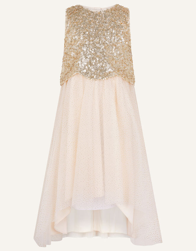 Sequin Scallop Dress , Gold (GOLD), large
