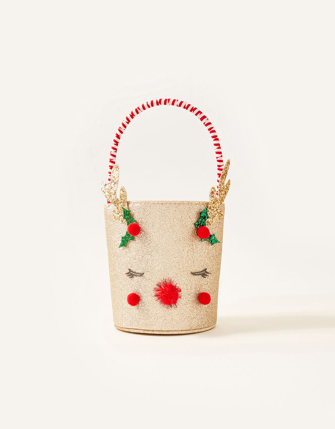 Festive Reindeer Basket, , large