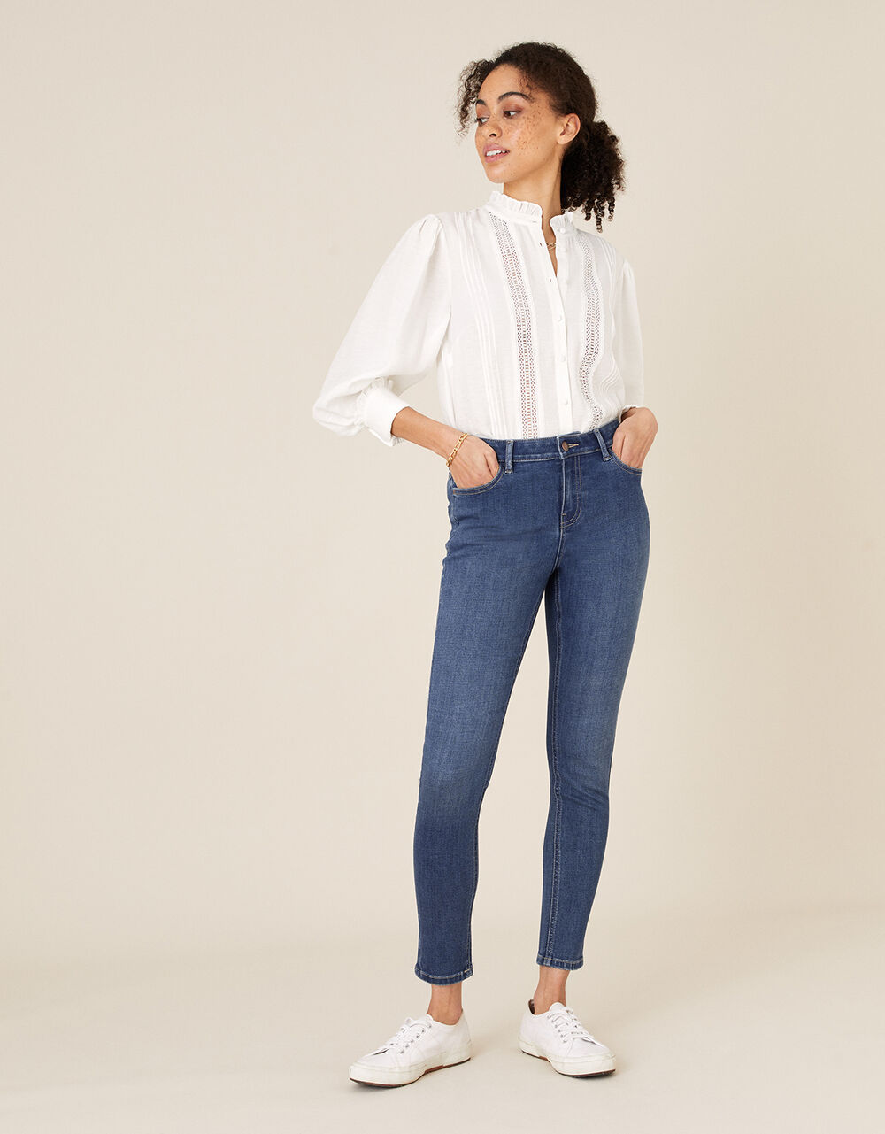 Women Women's Clothing | Iris Short-Length Skinny Jeans Blue - IY96913