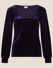 Cora Corset Stretch Top, Purple (PLUM), large