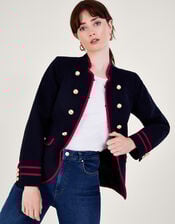 Megan Military Jacket, Blue (NAVY), large
