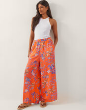 Kaia Floral Trousers , Orange (ORANGE), large