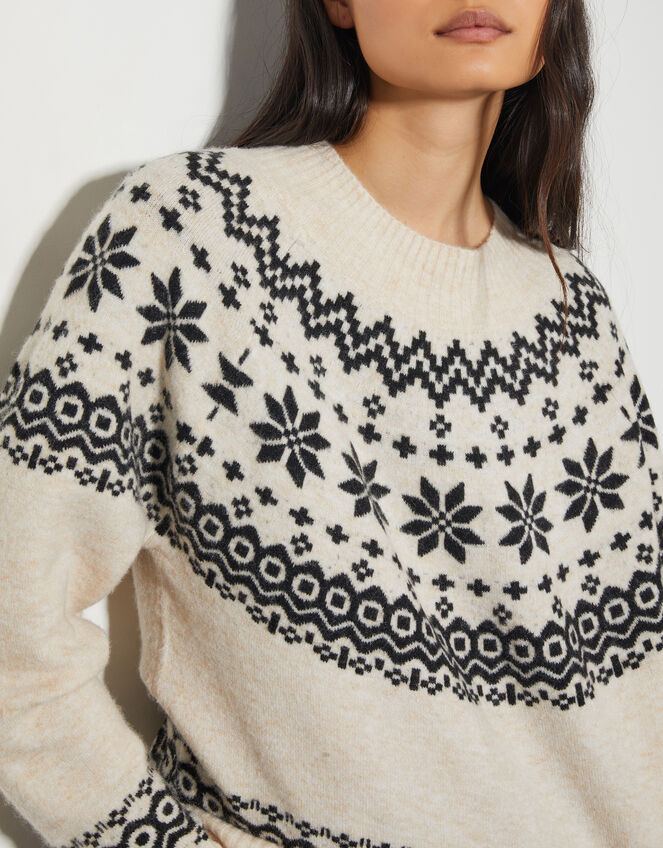 Fin Fair Isle Jumper , Ivory (IVORY), large