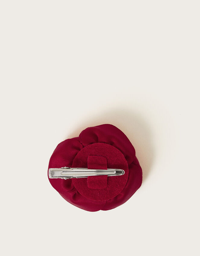 Satin Rose Hair Clip, , large