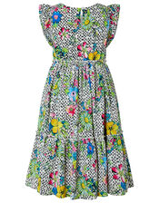 Azalea Floral Spot Midi Dress, Multi (MULTI), large