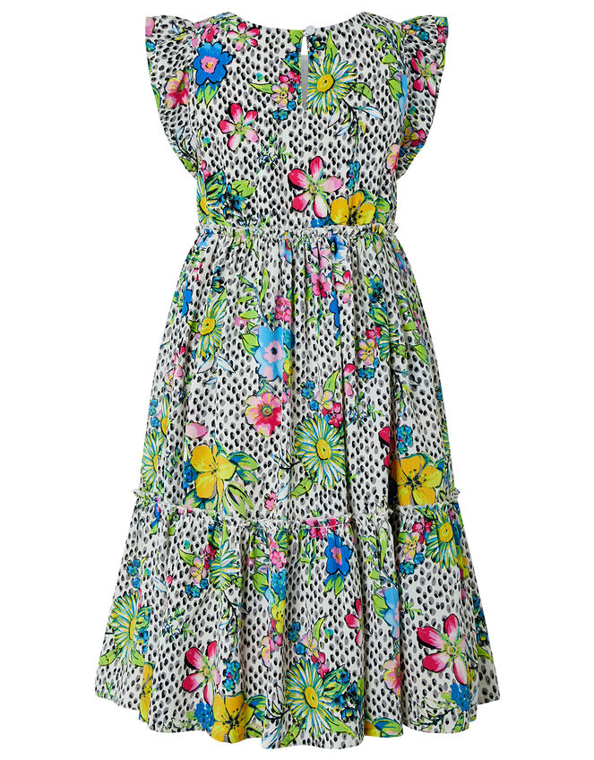Azalea Floral Spot Midi Dress, Multi (MULTI), large