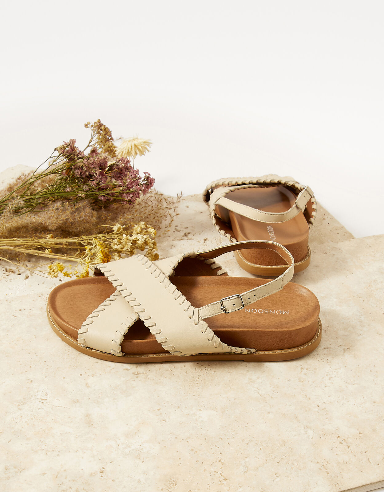 Criss cross hot sale footbed sandals