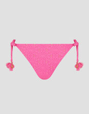 Kora Floral Tie-Strap Bikini Bottom, Pink (PINK), large