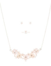 Gem Flower Butterfly Ombre Jewellery Set , , large