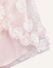 Sparkle 3D Flower Dress, Pink (PINK), large