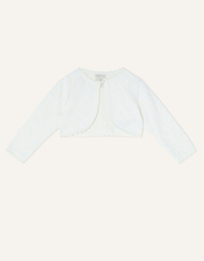 Baby Lace Cardigan , Ivory (IVORY), large