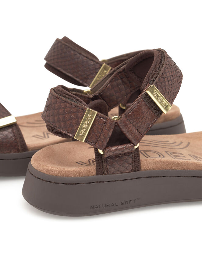 Woden Line Sandals, Brown (BROWN), large