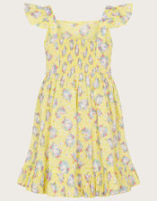 Unicorn Frill Dress, Yellow (YELLOW), large