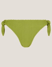 Alina Rib Tie-Side Bikini Bottom, Green (GREEN), large