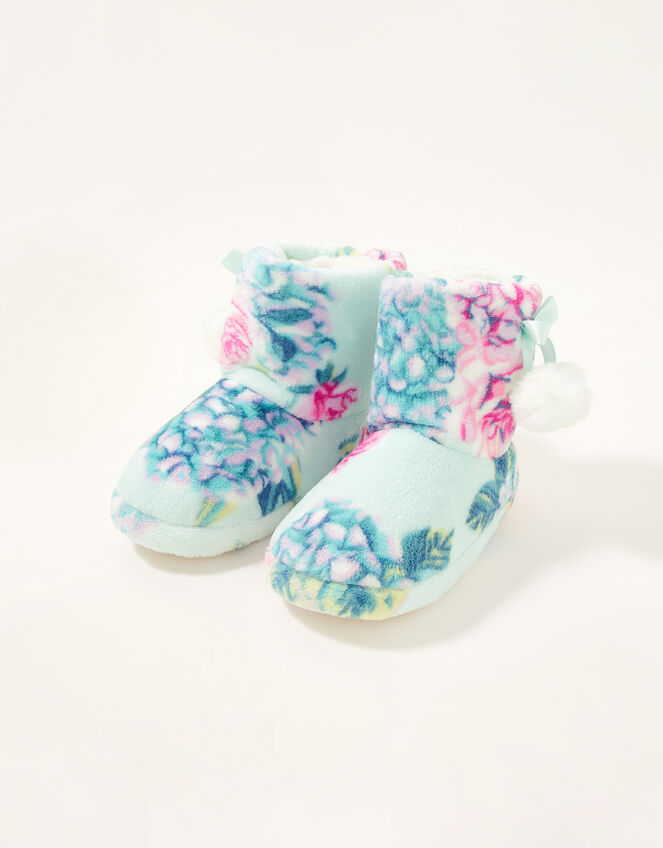 Hydrangea Slipper Boots, Blue (AQUA), large