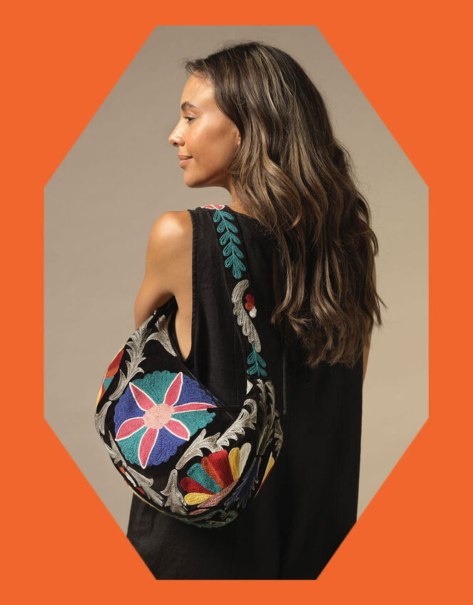 One Hundred Stars Embroidered Bag, , large
